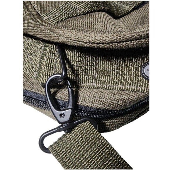 AKA Olive Green Heavy Canvas Backpack Shoulder Bag NWOT - Picture 11 of 13